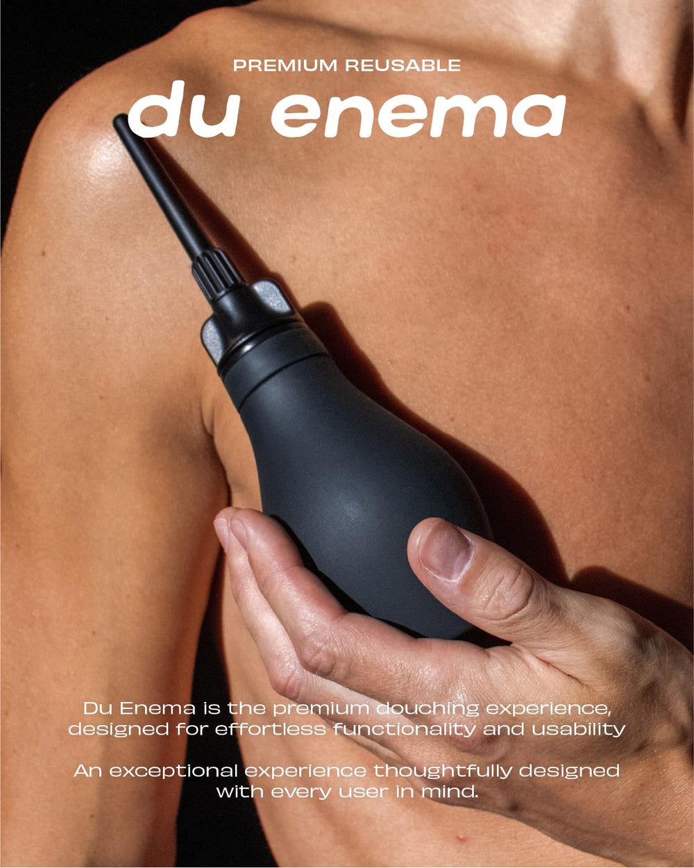 Du Silicone Anal Enema Kit—soft tip for comfortable insertion and hygienic use.