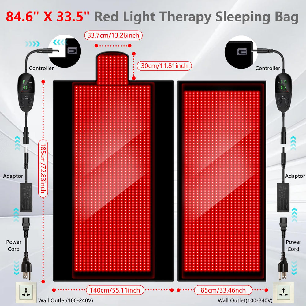 Dubuxw red infrared LED array close-up showing dense light coverage.