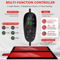 Dubuxw remote control displays three modes and nine timer options.
