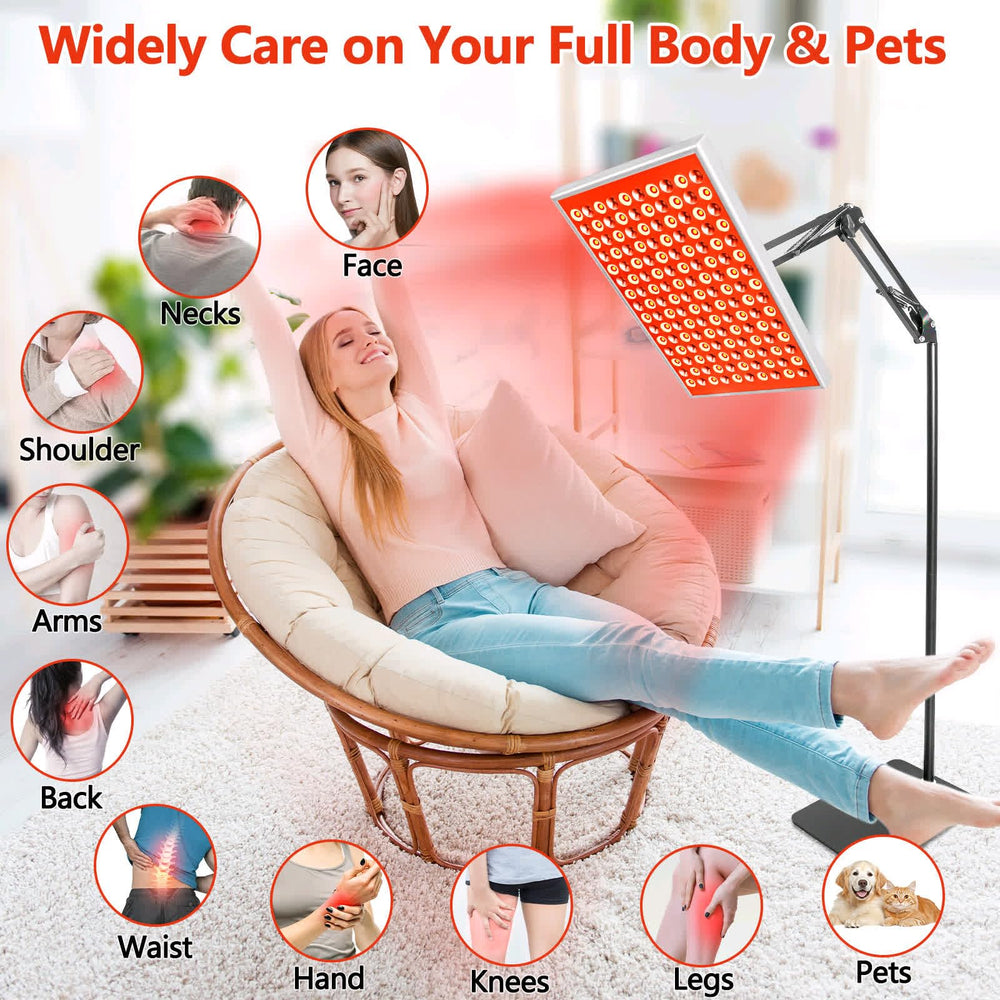 DUGSDG full-body infrared lamp in use at home for relaxation
