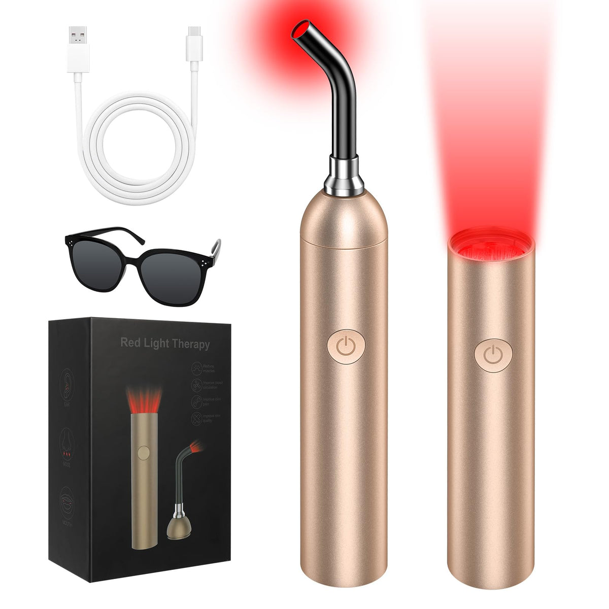 DUGSDG portable red light therapy device front view for convenient skin care