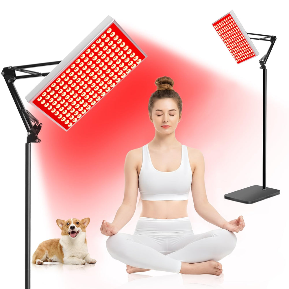 DUGSDG red light therapy lamp dual-wavelength front view for skin rejuvenation at home