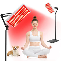 DUGSDG red light therapy lamp dual-wavelength front view for skin rejuvenation at home
