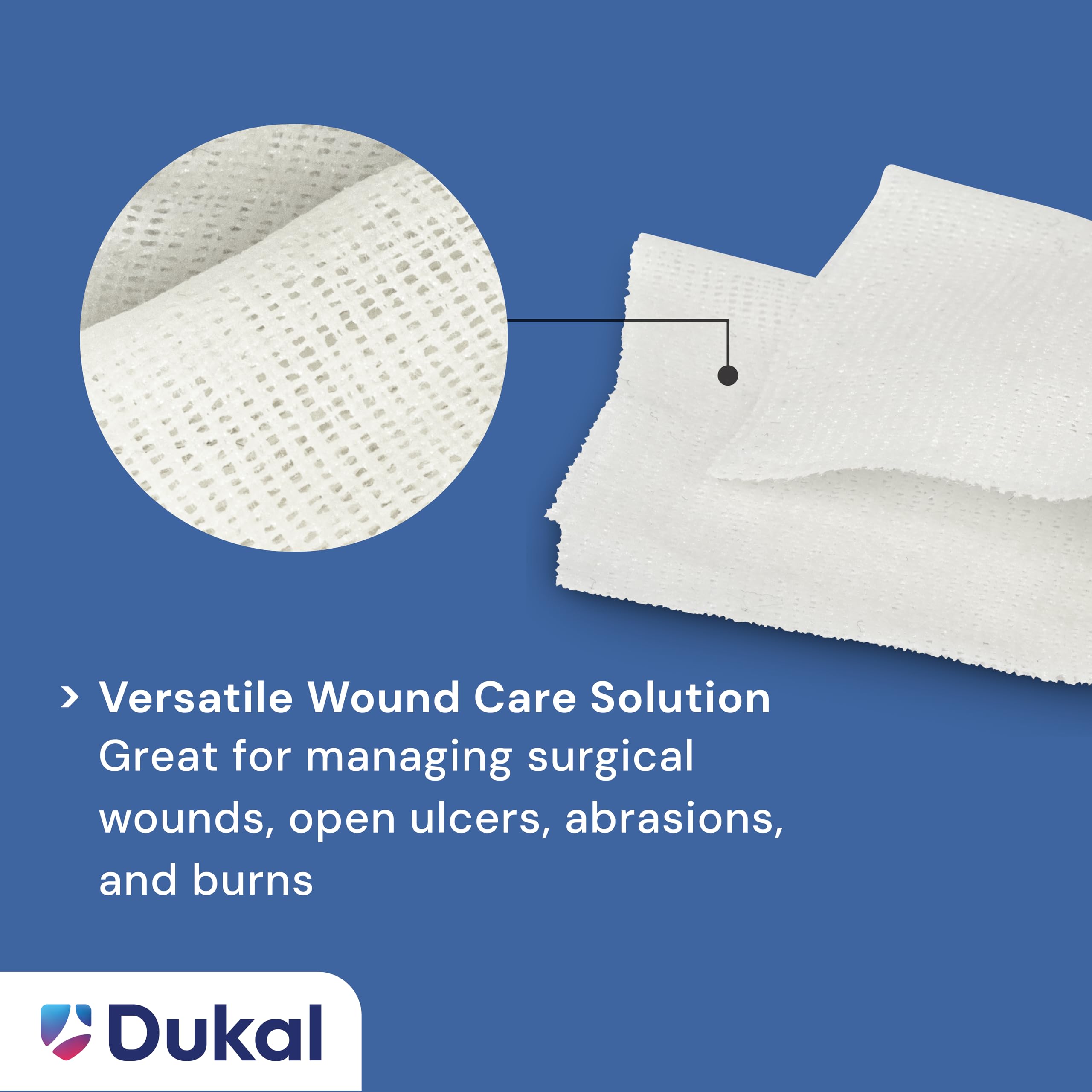 Dukal dressing helps minimize maceration by maintaining balanced moisture around the wound.