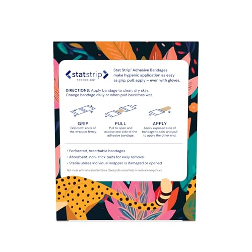 Dukal Safari Stat Strip with absorbent, non-adherent pad for comfortable wear.