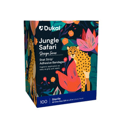 Dukal Safari Stat Strip bandages box of 100 for everyday minor injuries.
