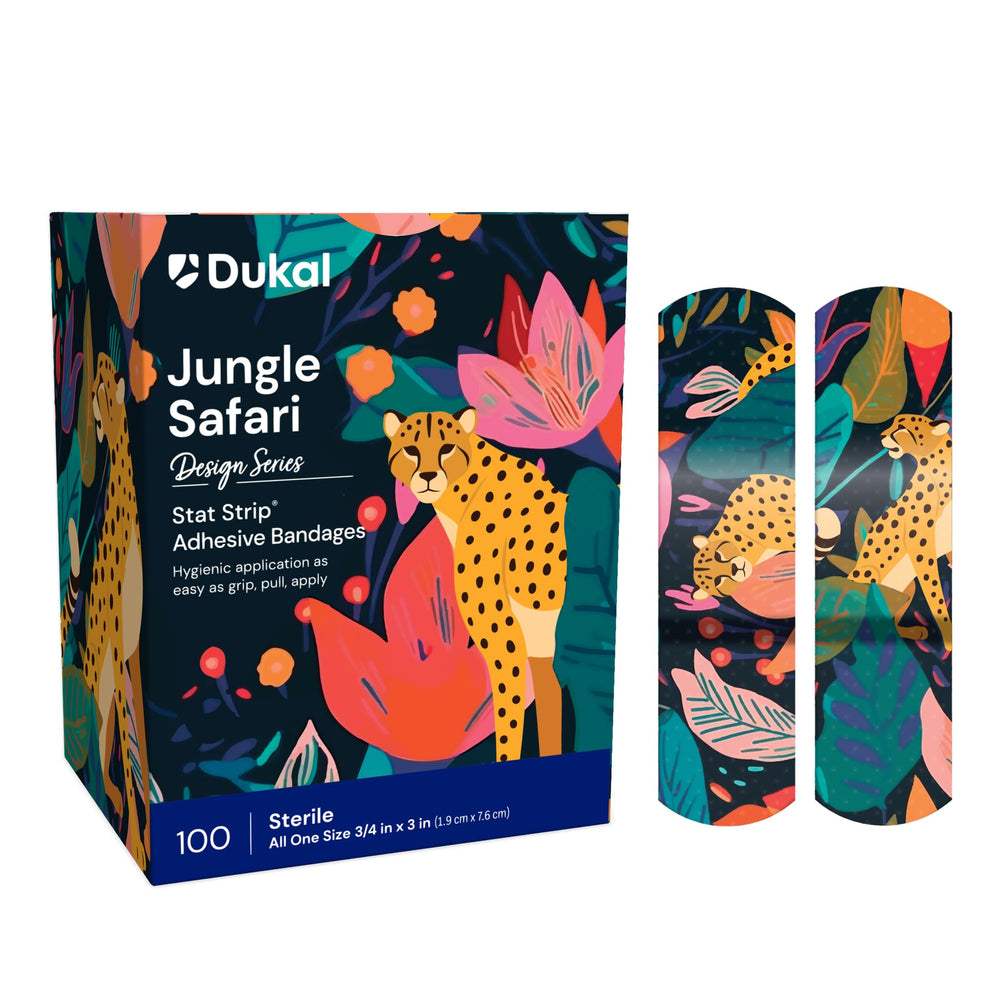 Dukal Safari Stat Strip packaging designed for kids and families.