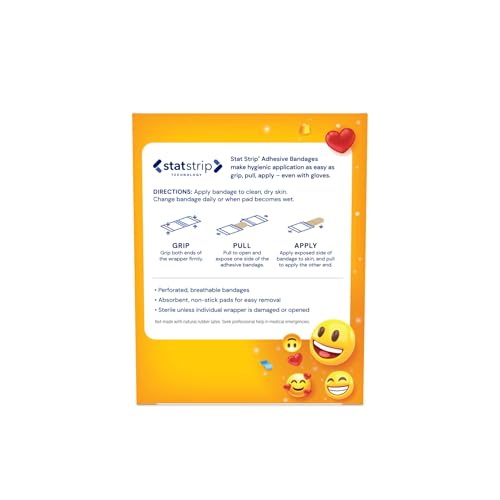 Dukal Stat Strip bandage pad detail highlights absorbent center