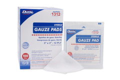 Dukal sterile 3x3 gauze pad provides clean coverage for clinics.