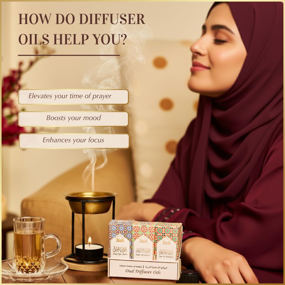 Dukhni diffuser oil trio ready for diffuser or humidifier use in any room.