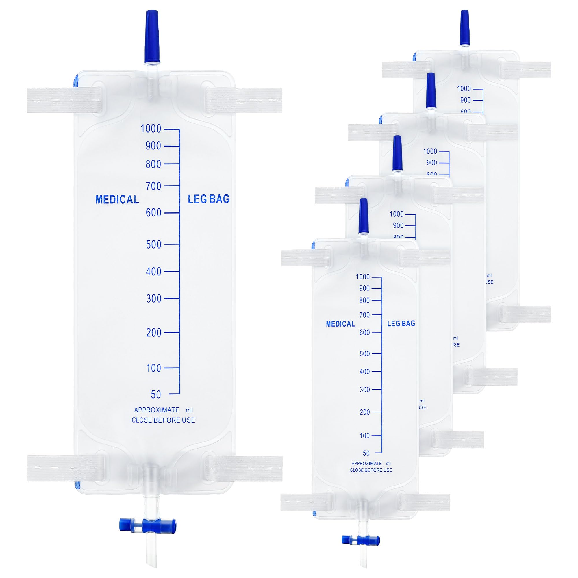 Dunkive leg bag showing 33oz capacity for extended wear and discreet collection