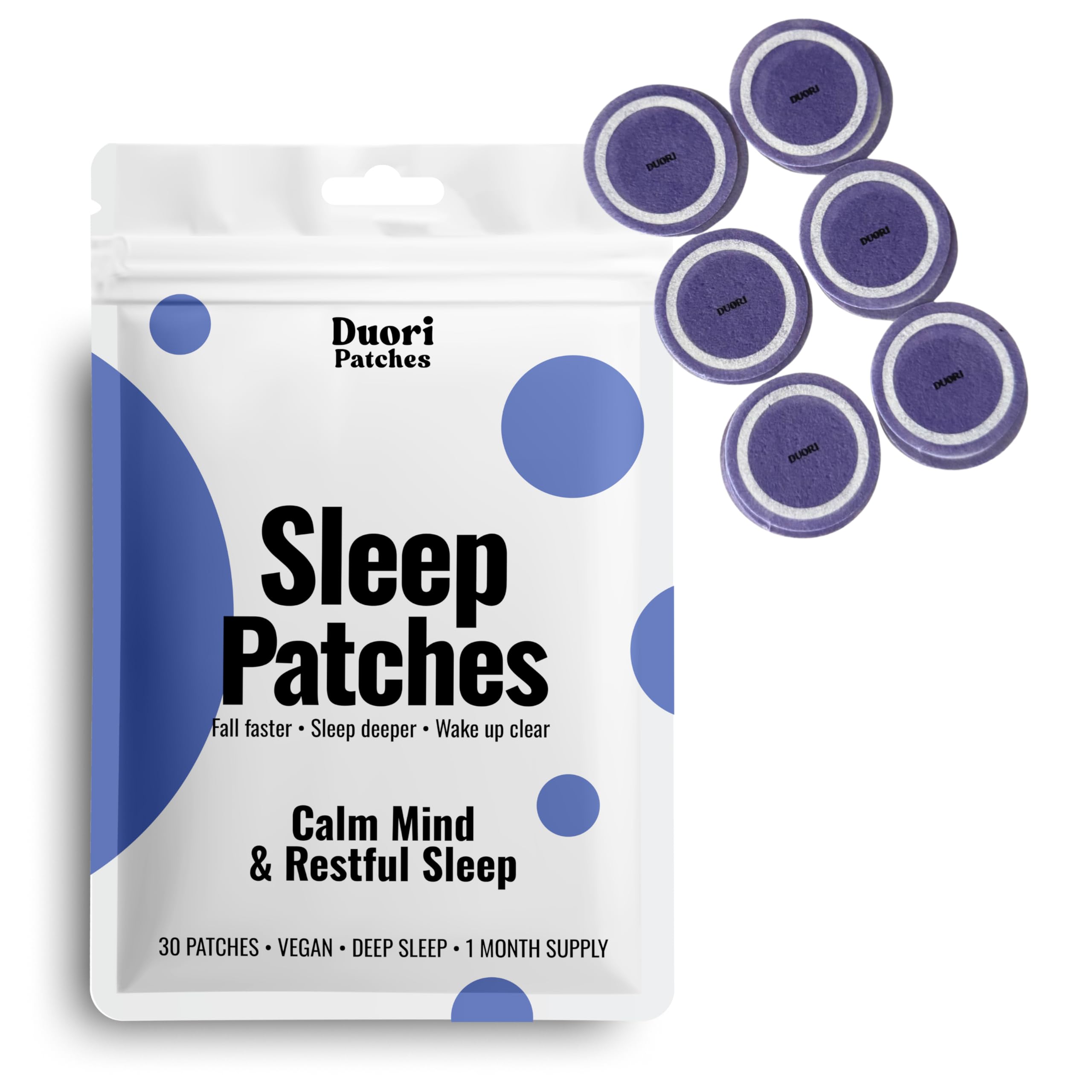 DUORI Sleep Patches packaging box ready for nighttime routine.