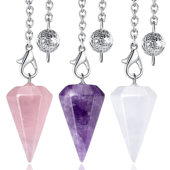 DUQGUHO amethyst pendulum for divination and mindful decision making.