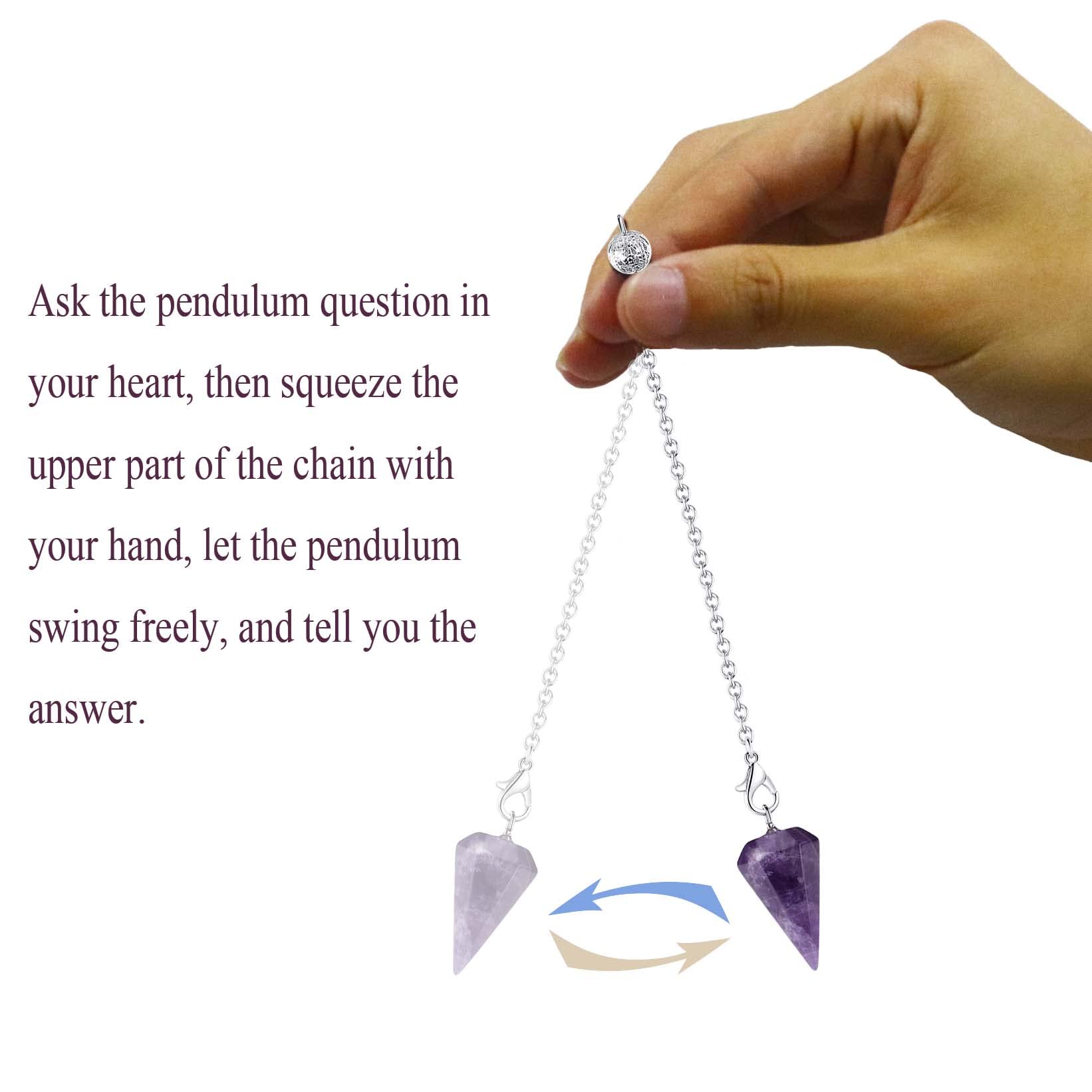 DUQGUHO clear quartz pendulum for energy protection and focus during practice.