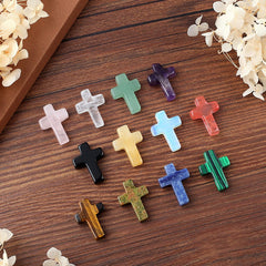 DUQGUHO cross crystal varieties, opal and clear quartz, for unique gifts
