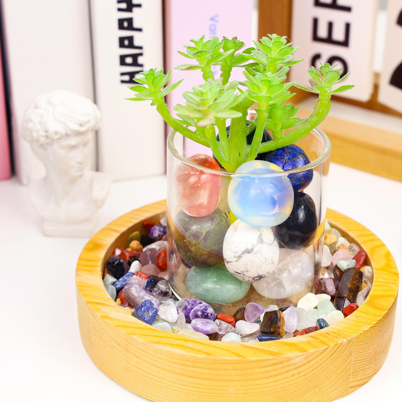 DUQGUHO decorative stones brighten sunlight on shelves