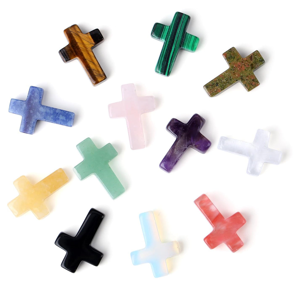 DUQGUHO pocket-cross crystal closeup highlighting craftsmanship