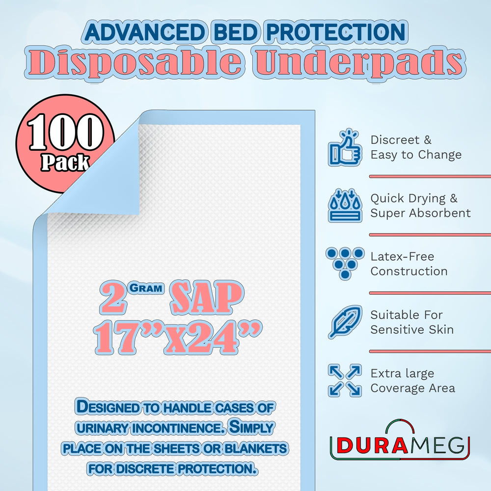 Close-up of Durameg pads fluff layers demonstrating quick absorption