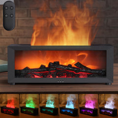 Durapoem fireplace diffuser releases mist for aromatherapy at home.