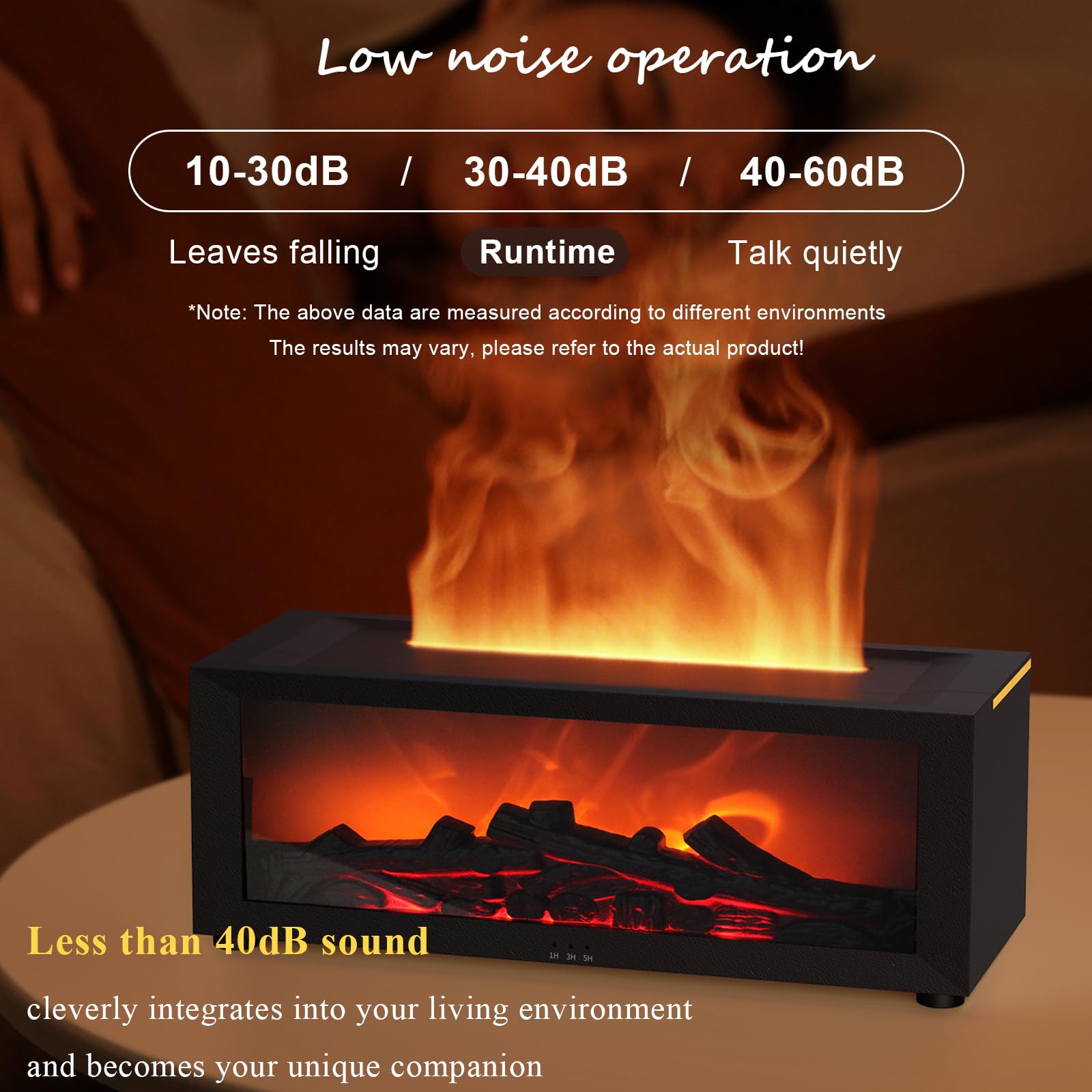 Durapoem diffuser operates quietly for bedroom use.