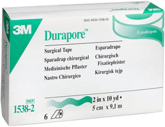 3M Durapore surgical tape 2-inch roll provides strong adhesion on dry skin for secure dressings