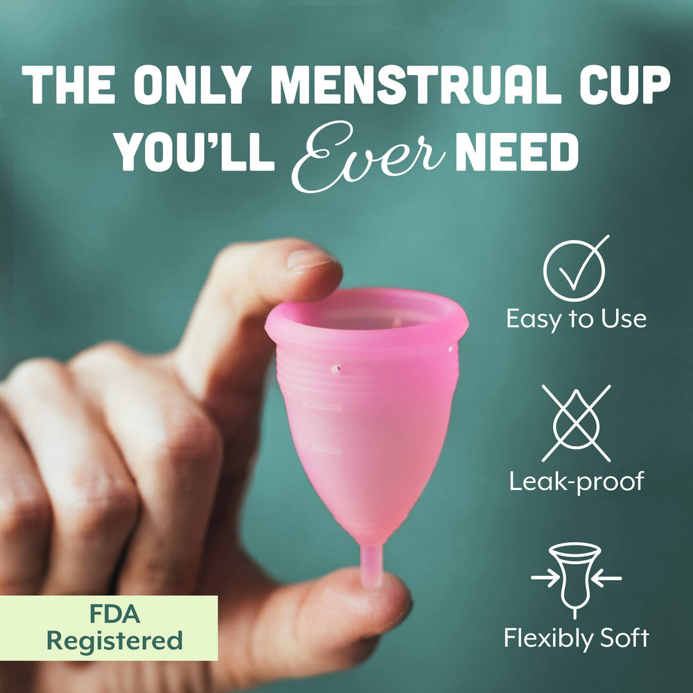 Dutchess soft silicone cup held in hand for easy insertion demonstration.