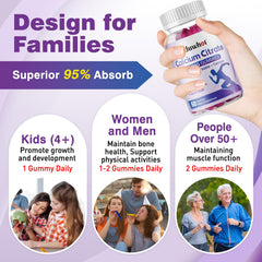 duwhot Calcium Citrate Gummies packaging front highlights vegan, gluten-free status