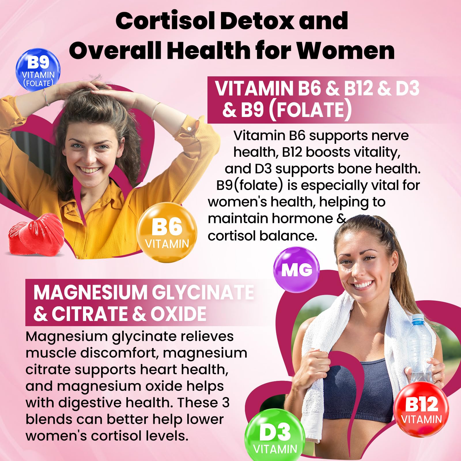 duwhot Cortisol Gummies ingredients list highlighting key nutrients for mood and focus