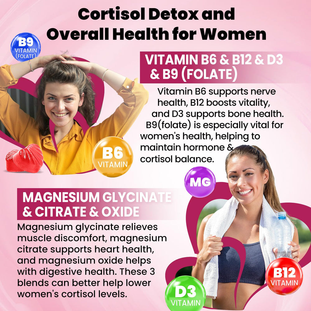 duwhot Cortisol Gummies ingredients list highlighting key nutrients for mood and focus