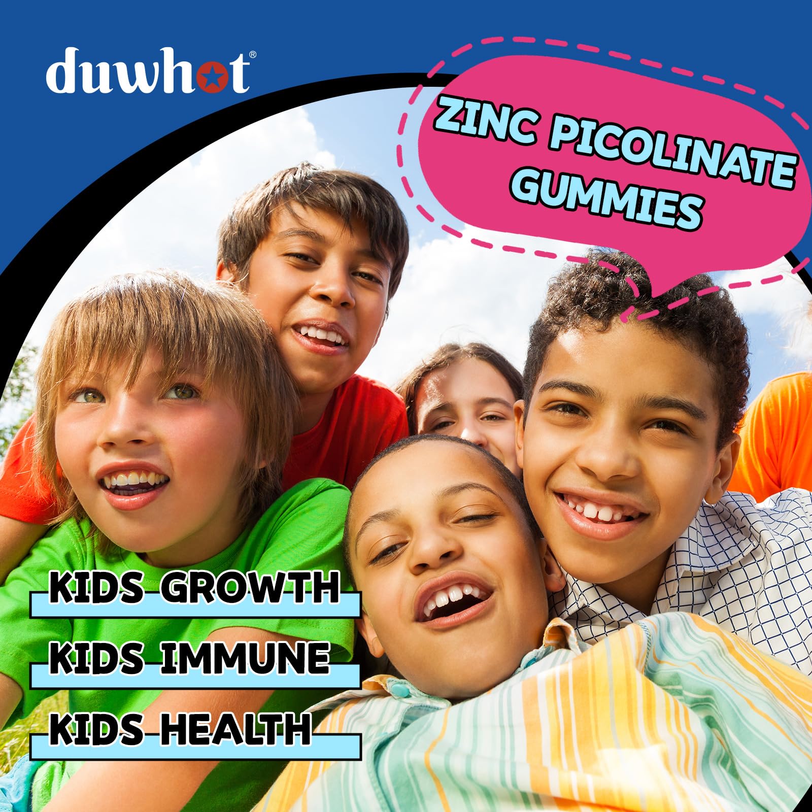 Child enjoying a strawberry-flavored Duwhot gummy after school