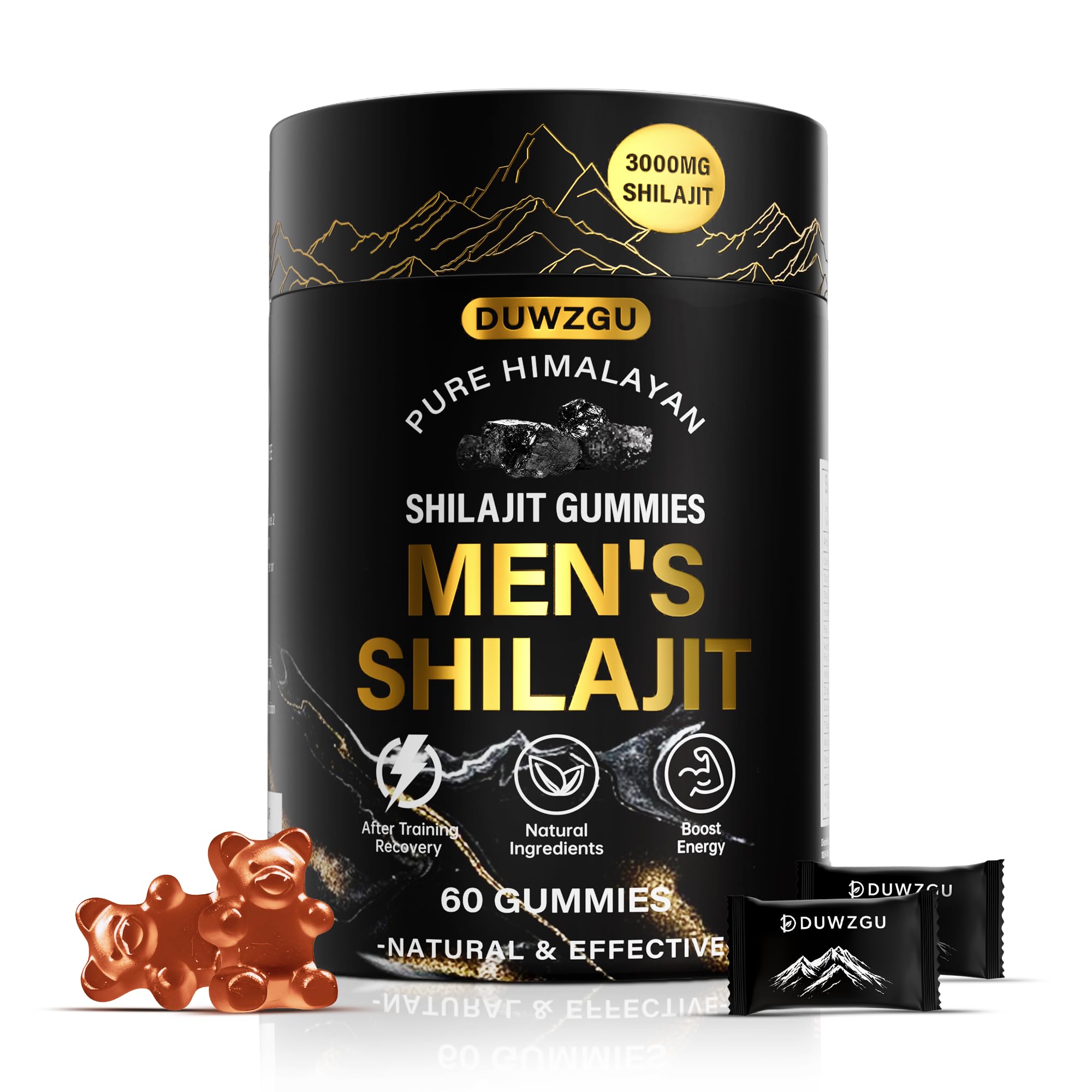 Formato práctico para llevar: DUWZGU Shilajit Gummies para viaje.