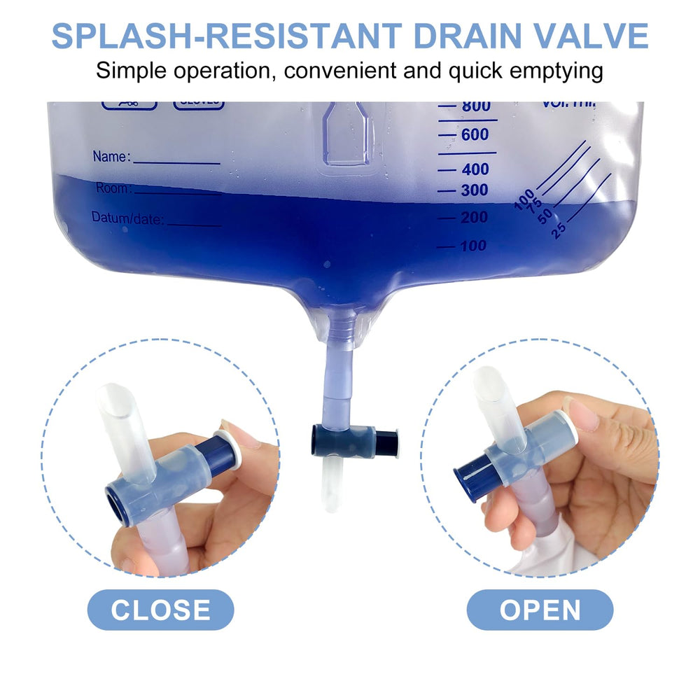 DWCHECK 48-inch flexible drain tube connects to catheters.