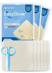 DWEasyDerm thin hydrocolloid dressing 4x4 large pack for quick, discreet wound care.