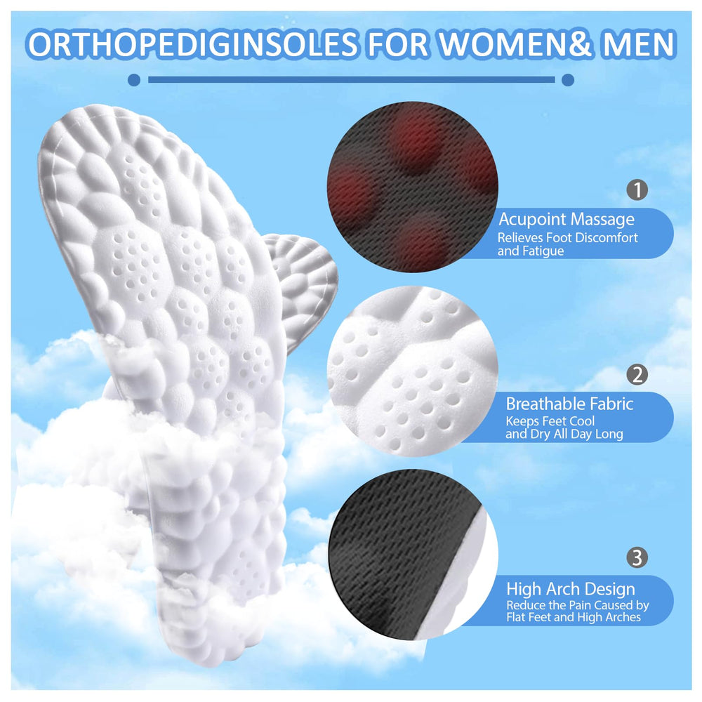 DWTWLE Cloud Insoles with arch support for reducing foot fatigue during daily activities