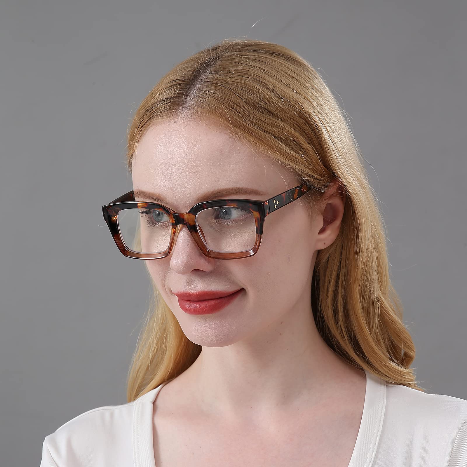 Gafas de lectura DXYXYO, diseño cuadrado y cómodo para todo el día