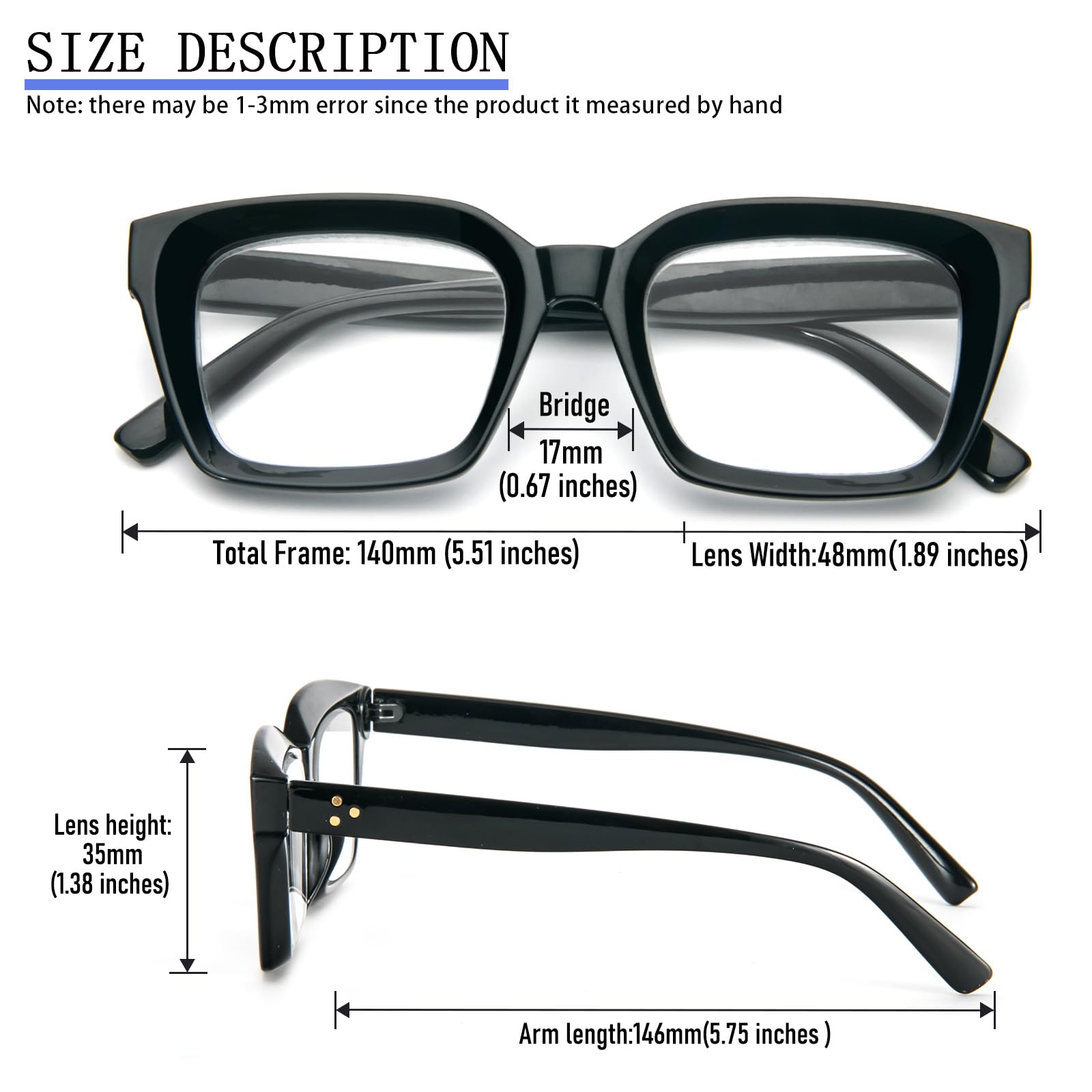 DXYXYO retro-fashion square frames ideal for stylish everyday reading