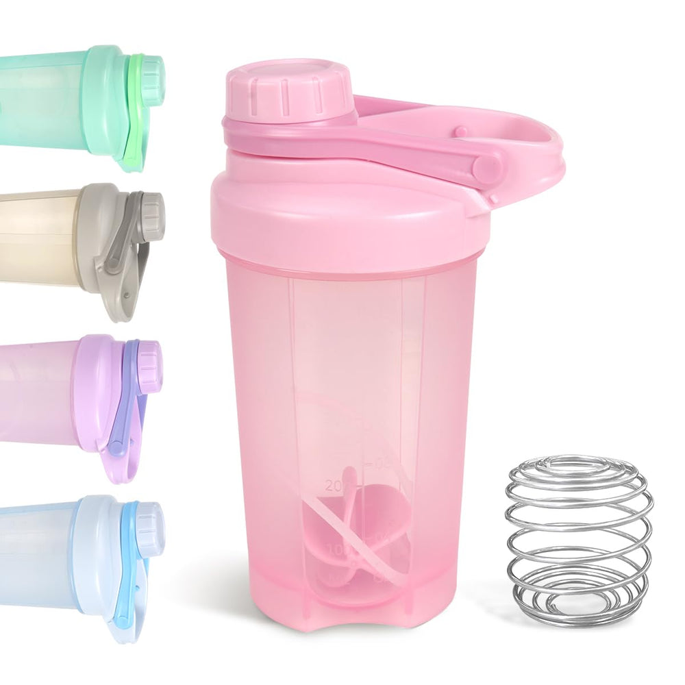 D.Y.A 16oz pink shaker bottle with leak-proof lid for gym use.