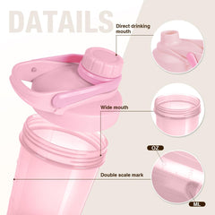 D.Y.A wide-mouth shaker helps easy adding powders and liquids.