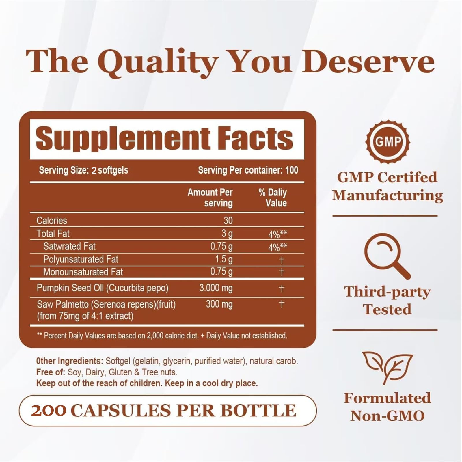 Packaging box featuring product information and serving size details.