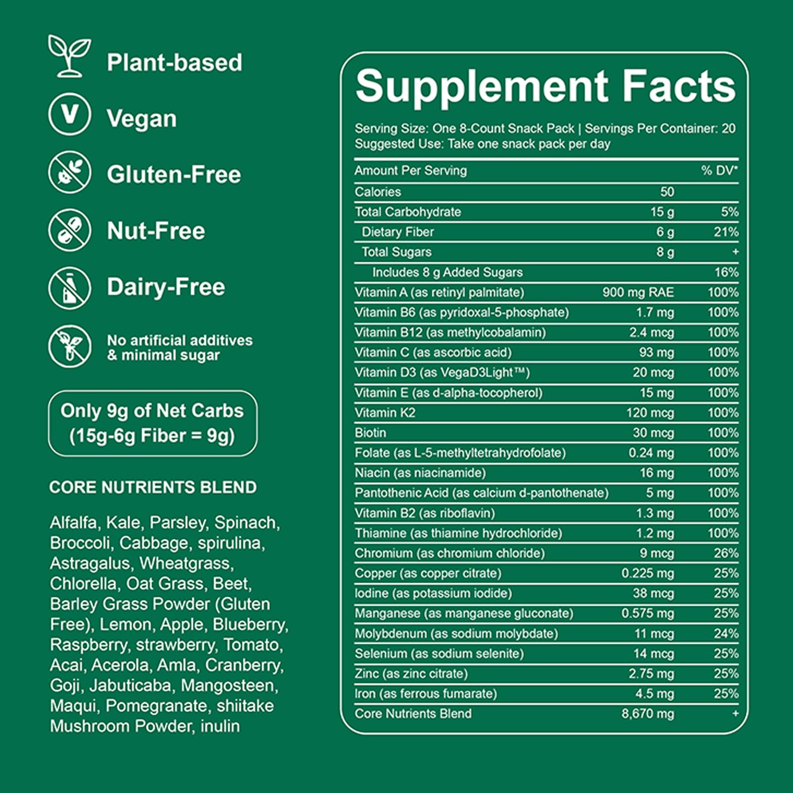 DYDUON Greens Gummies packets on the go offer convenient daily nutrition.