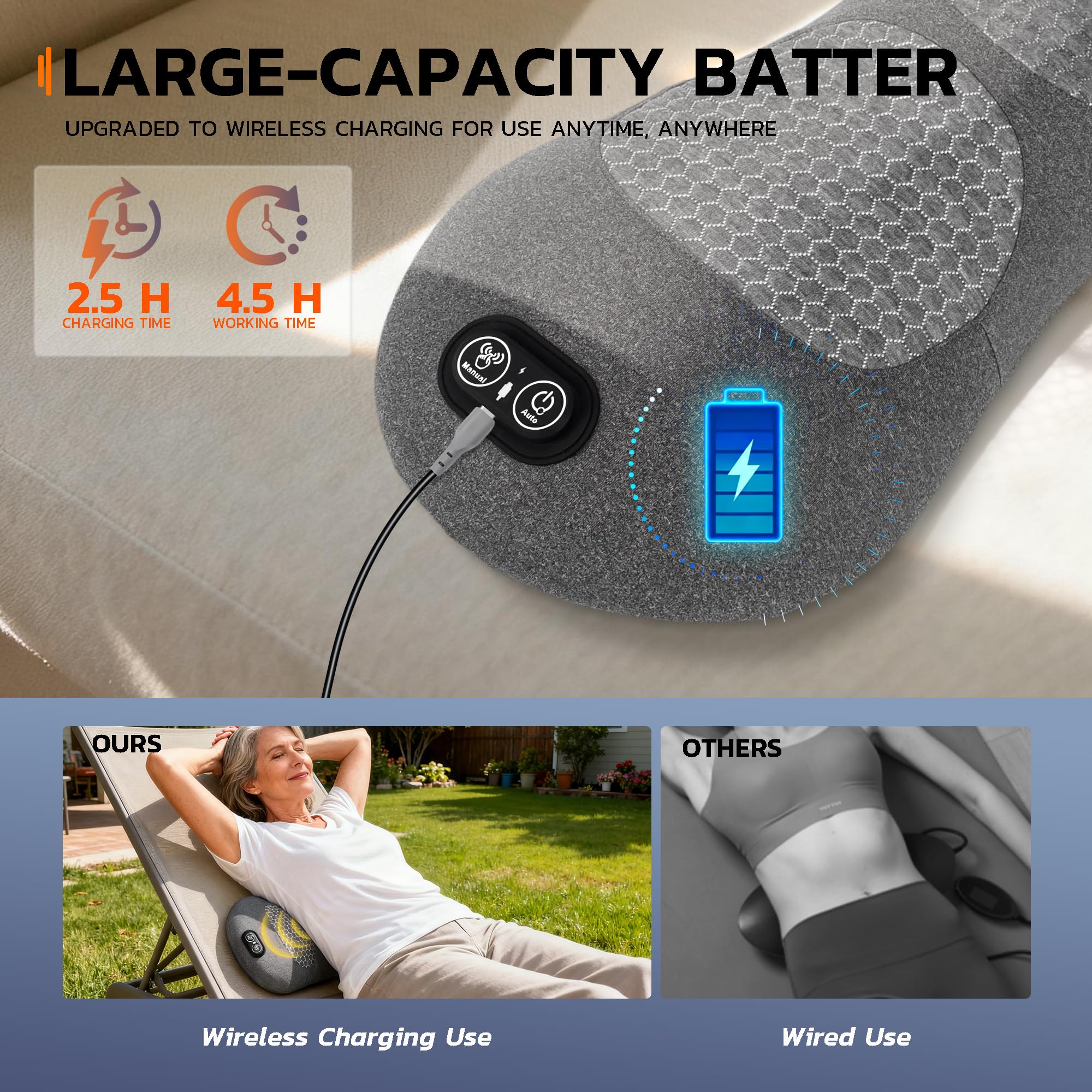 Dyhodu portable back massager ideal for travel and on-the-go relief.