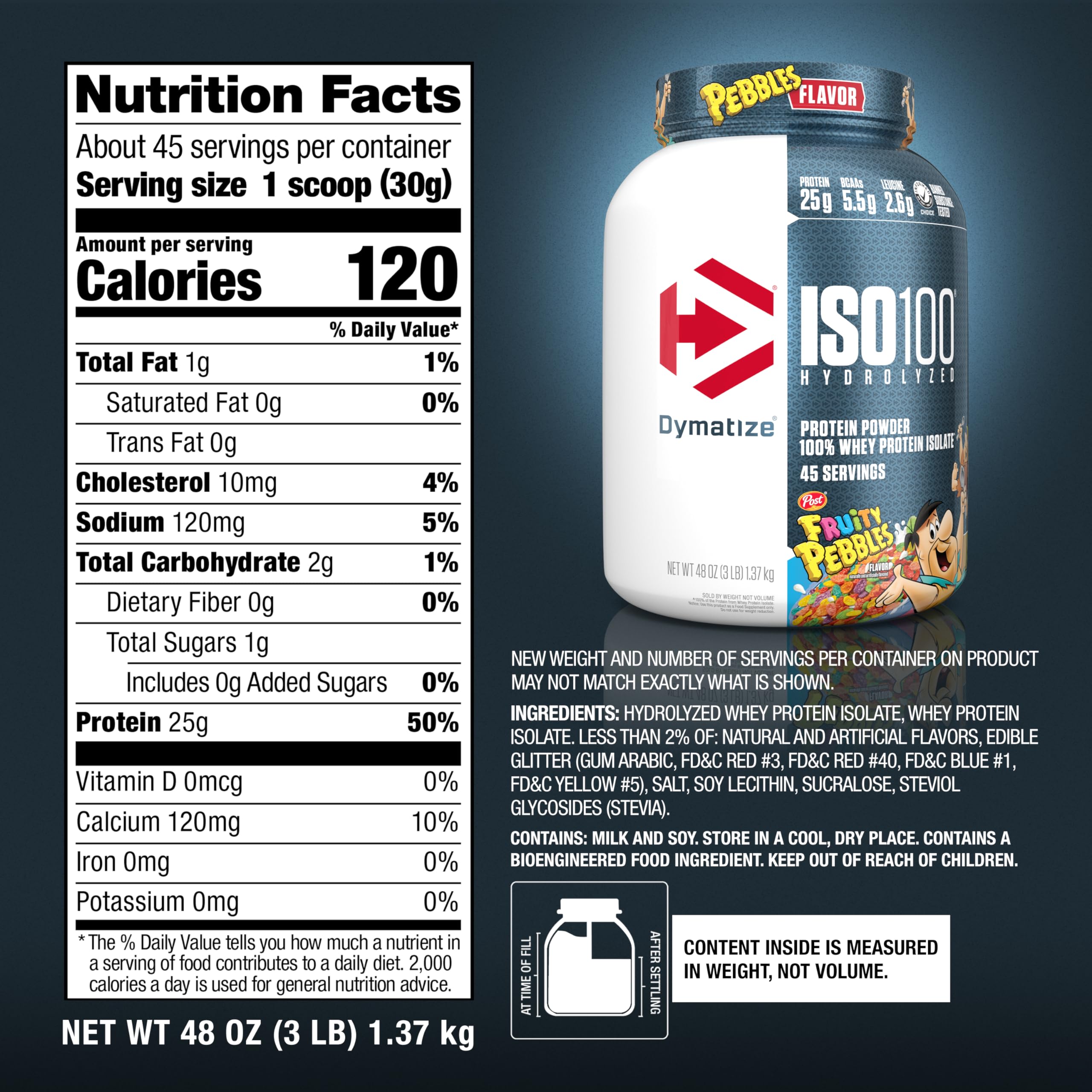 Dymatize ISO100 Fruity Pebbles bowl snack highlights kid-friendly protein treat