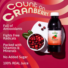 Dynamic Health Cranberry Juice Concentrate glass serves a crisp, tart note for beverages.