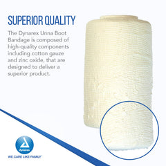 Dynarex 3453 Unna Boot cotton gauze provides breathable support