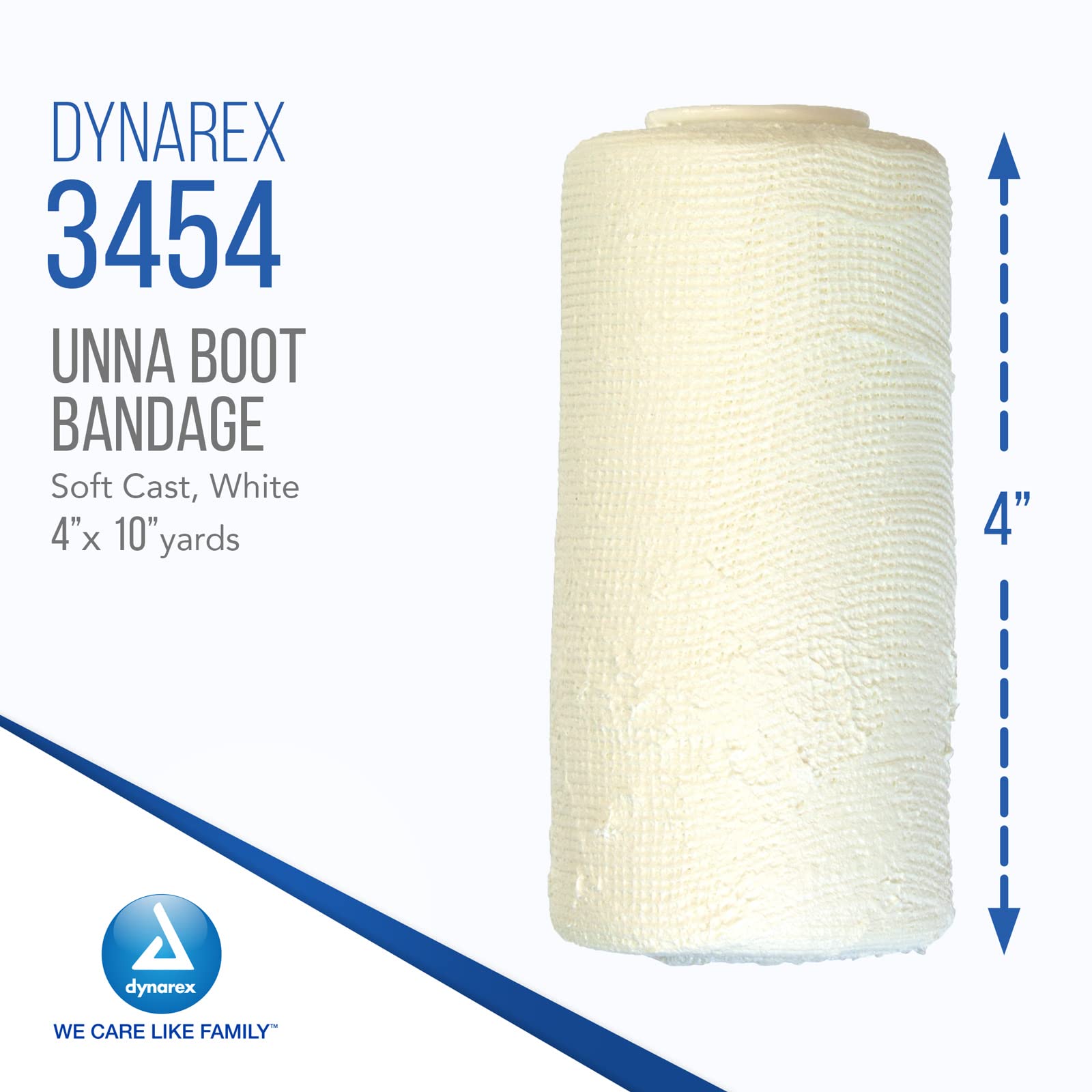Spiral-wind application demonstrating customized compression with Dynarex.