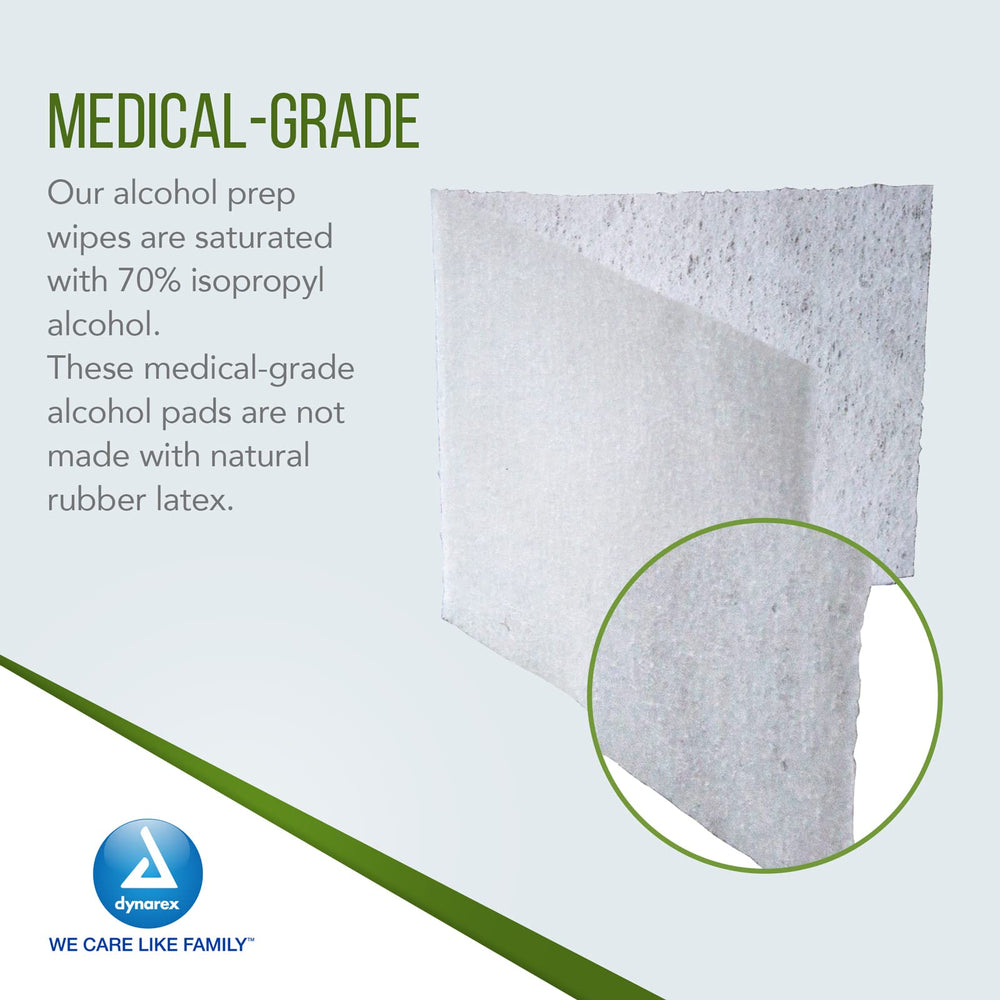 Dynarex 70% isopropyl alcohol pad for effective surface cleansing