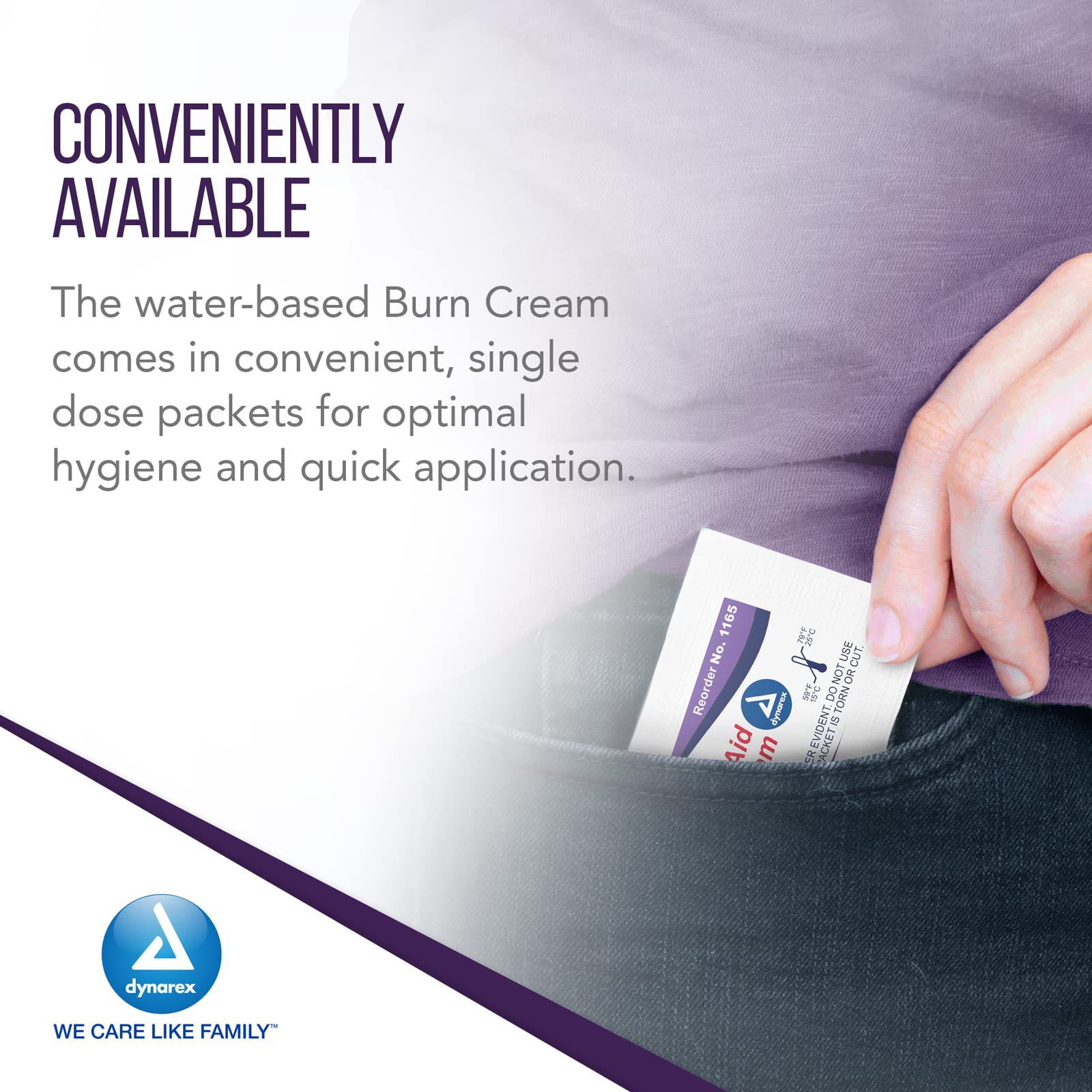 Botiquín doméstico con crema Dynarex para primeros auxilios.