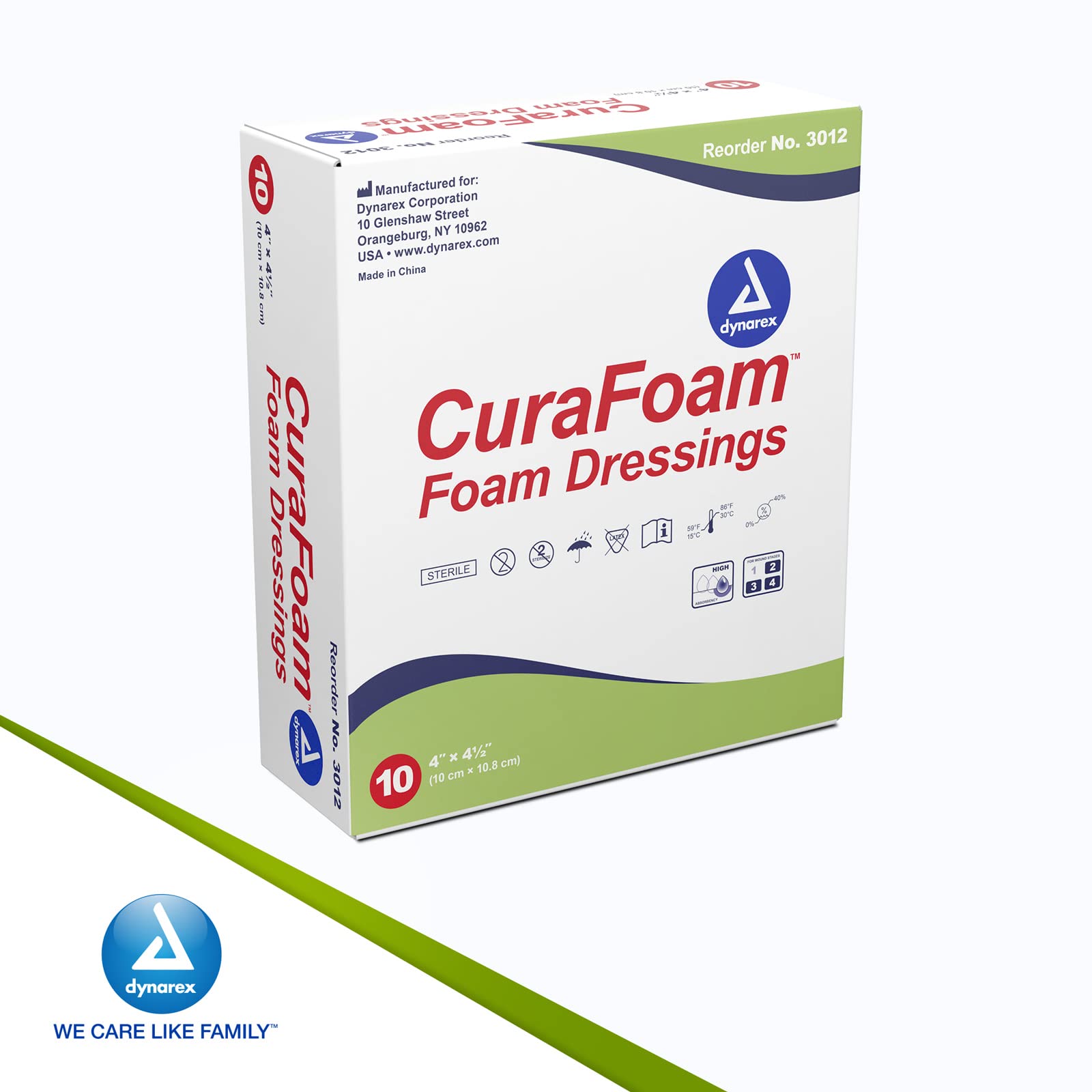 Dynarex CuraFoam used for ulcers and donor sites.