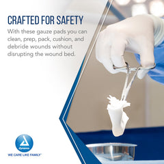 Dynarex gauze pad ideal to apply pressure after venipuncture.