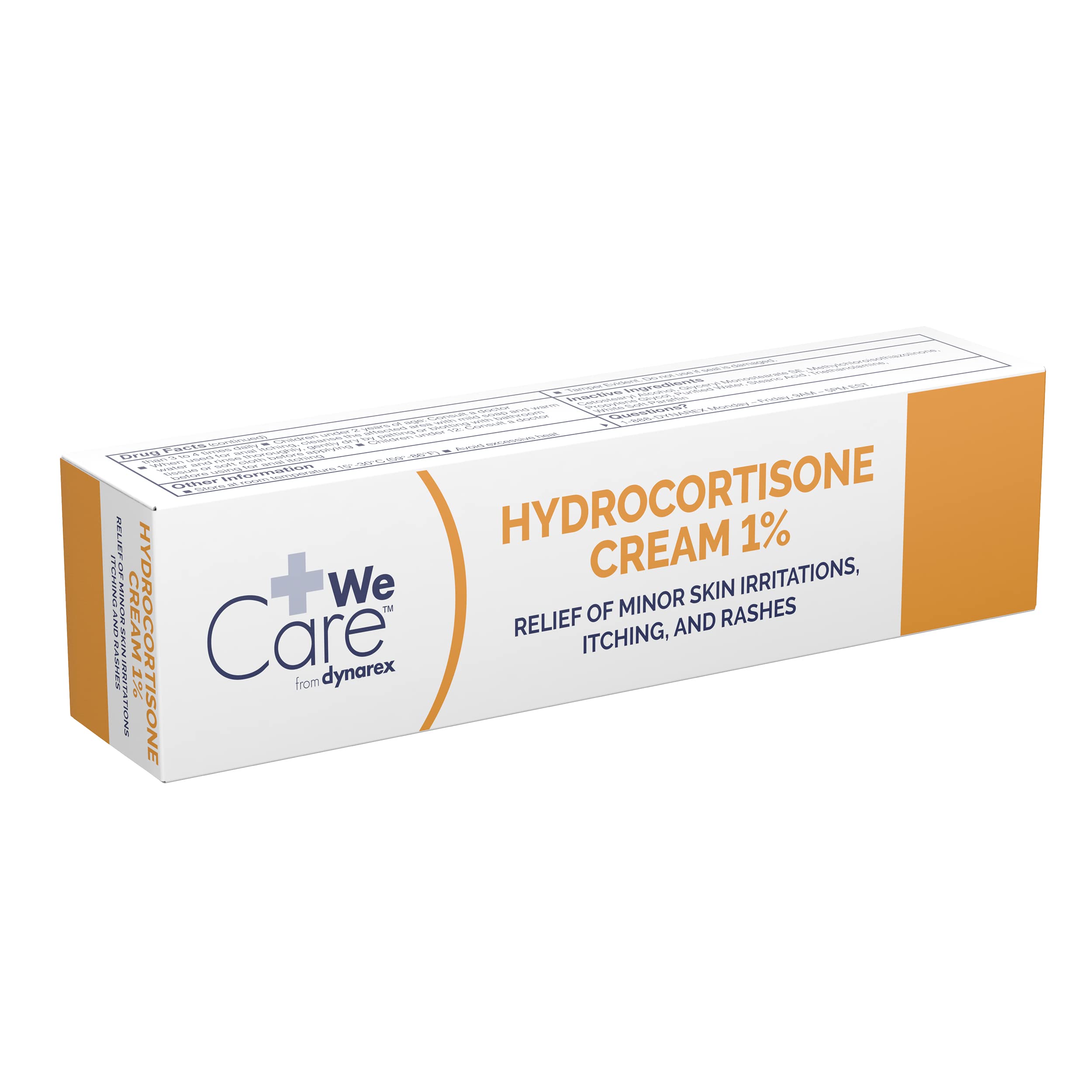 Dynarex Hydrocortisone Cream in-use hand applying thin layer for targeted care.